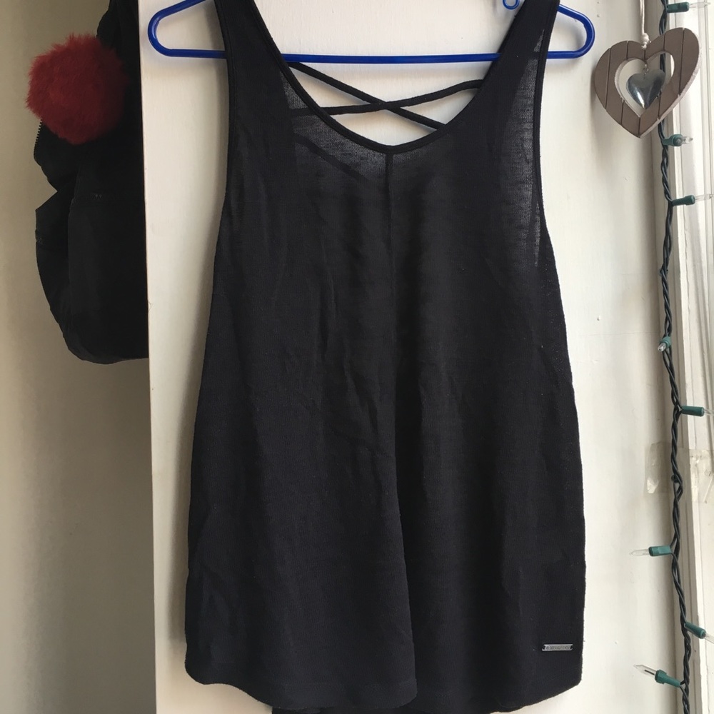 Sweaty Betty Tank Too with cross cross cut out